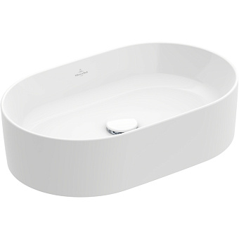 Villeroy&Boch Collaro Раковина накладная, 56x36х14.5см., без отв., цвет: альпийский белый
