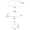 Kludi Resa O Ванна отдельностоящая 170x75x60см, материал: Kludi SOLID, цвет: белый матовый