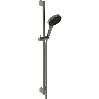 Ideal Standard Solos Душевой гарнитур со штангой 90cм., Металлическая штанга и держатель ручного, 3-функциональный (Rain, Silkrain, Active) ручной душ, шланг 175см, цвет: PVD Magnetic Grey