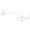 Hansgrohe Raindance Classic Air Верхний душ 1jet (RainAir), d240мм, с настенным держателем 390 мм, шарнирное соединение, G1/2, цвет: хром