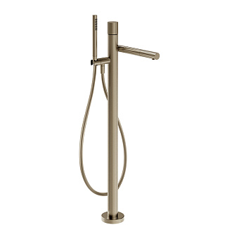 Gessi Incastri Смеситель для ванны, напольный, с ручным душем, цвет: Finox Brushed Nickel