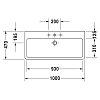 Duravit Vero Раковина подвесная 100x47 см, с 1 отв., с переливом, с покрытием WonderGliss, цвет: белый