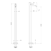 Gessi 316 Смеситель для раковины, напольный, внешняя часть, цвет: Black XL