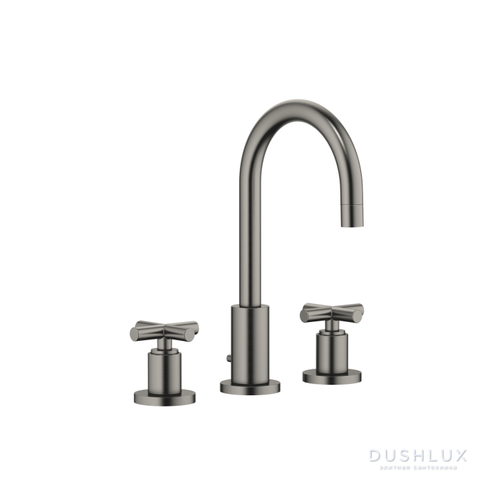 Фото Dornbracht Tara. Смеситель для раковины, на 3 отв., цвет: Dark Platinum matt