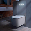 TECEneo Унитаз 54х36см, подвесной, безободковый, смыв Tornado, сиденье slim, цвет: белый