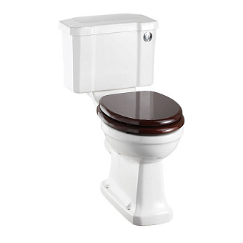 Burlington Classic Унитаз-моноблок 41.3x34.5см, с кнопкой, бачок 44см, цвет: белый