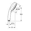 Grohe NTempCosmo 100 IV Ручной душ, цвет: хром