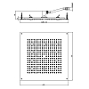 BOSSINI DREAM-CUBE Верхний душ 470 x 470 мм, с 10 LED (белый), блок питания/управления, Cromoterapia, цвет: хром