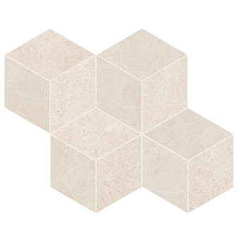 Lea Ceramiche Concreto Керамогранит 35x30.5см, универсальный, неглазурованный, мозаика cube mix, цвет: сoncreto extra light/матовый