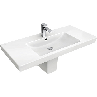 Villeroy&Boch Subway 2.0 Раковина 100x47 см, 1 отв., с переливом, цвет: белый