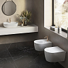 Hatria Fusion Compact Биде подвесное, 35.5x48.5см., с 1 отв., цвет: белый глянцевый
