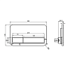 Villeroy & Boch ViConnect, Кнопка смыва, размер 269 x 161 x 13 mm, цвет: черный
