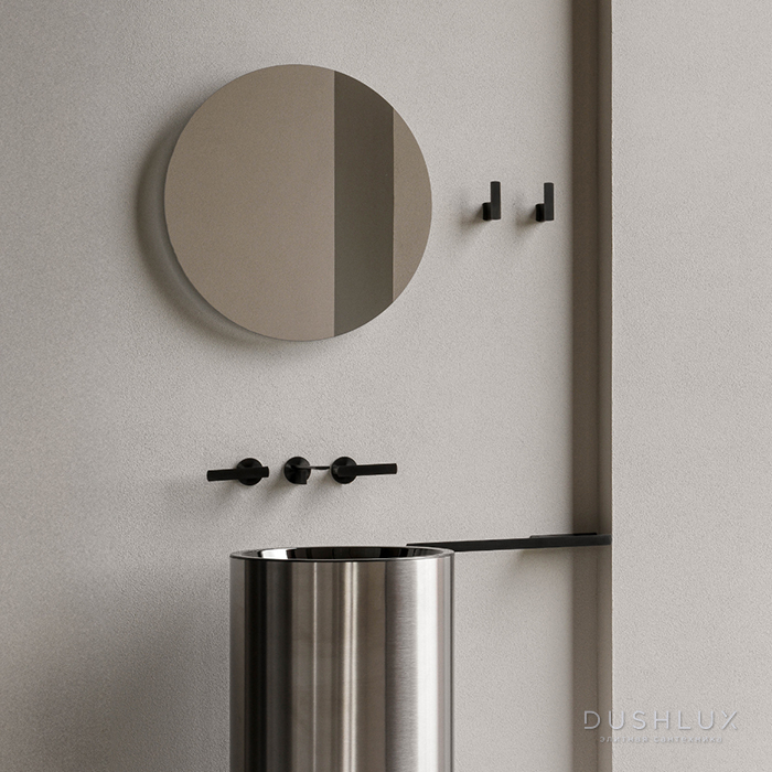 Фото CEA Design AYLA Смеситель для раковины, настенный, прогрессивный, цвет: PVD черный сатинированный
