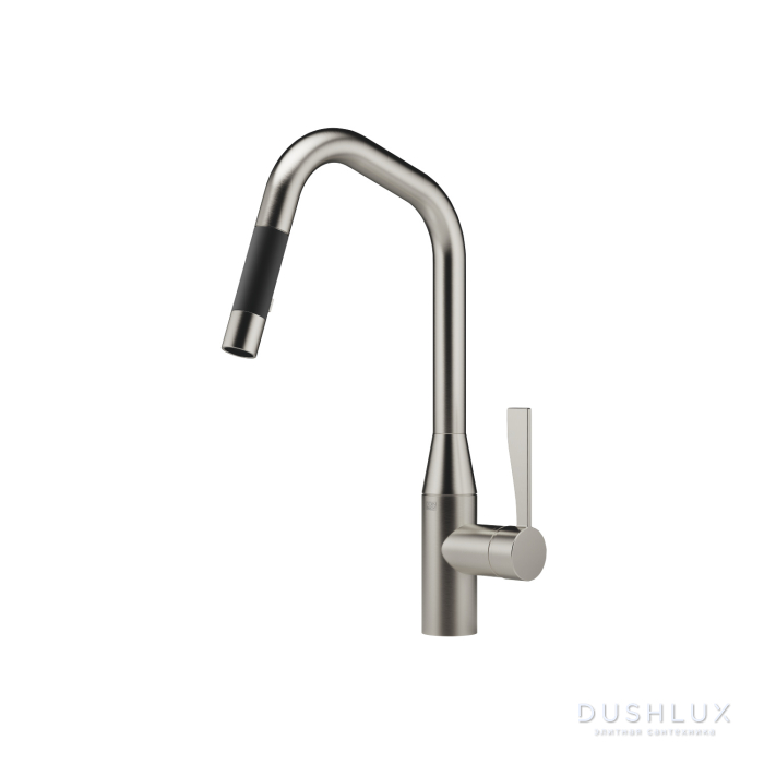 Фото Dornbracht Sync Смеситель для раковины, на 1 отв., Pull-down с выдвижной лейкой, цвет: платина матовая