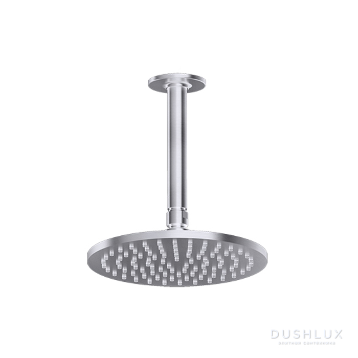 Фото Gessi Inciso Потолочная душевая головка шарнирная на 1/2", Ø200 мм, цвет: finox