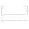 Decor Walther Corner GLA40 Полочка стеклянная 40x12см, подвесная, цвет: золото