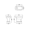 Devon&Devon New Etoile, Биде напольное 54х33см, с одним отверстием, цвет: белый/хром