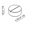 Agape Constellation Контейнер с крышкой 25x10см, настольный, мрамор Carrara, цвет: белый