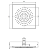 Carlo Frattini Spillo Steel Верхний душ 200x200 мм., квадратный, цвет: INOX