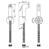 Ideal Standard Idealspray Гигиенический набор, настенный, шланг 125см., цвет: PVD Magnetic Grey