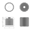 Decor Walther Kristall KB Диспенсер для салфеток 15x15см, цвет: хрусталь зеленый