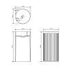 Dea Design Раковина 45x45x90см., напольная, без отв., цвет: grey