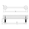 Gessi Anello Полотенцедержатель 30см, подвесной, цвет: Finox Brushed Nickel