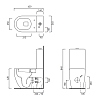 Cielo Smile Mini Унитаз моноблок 34×62×42h см, слив в стену, цвет: глянцевый белый