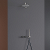 CEA Design FREE IDEAS Верхний душ 20см, настенный, с прозрачными силиконовыми соплами, цвет: нержавеющая сталь