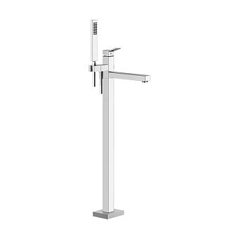 Gessi Rettangolo Напольный смеситель для ванны с ручным душем, цвет: хром