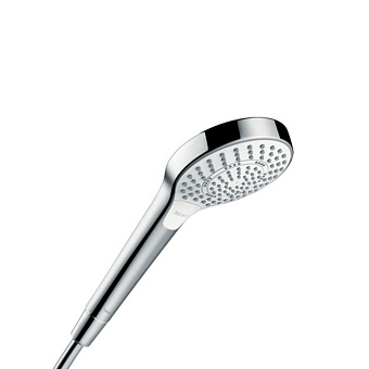 Hansgrohe Croma Select S Multi Ручной душ 110 3jet (SoftRain, IntenseRain, массажная), EcoSmart, цвет: белый/хром