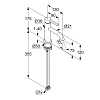 Kludi Nova Fonte Pura Смеситель для раковины, 1 отв., цвет: черный матовый