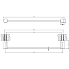 Gessi Rilievo Полотенцедержатель 45см., цвет: Brushed Brass PVD