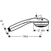 Hansgrohe Crometta 85 Mono Ручной душ, 1jet, Ecosmart Green 6л/мин, G1/2, цвет: хром