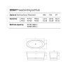 Dea Design Nature Ванна 160x75x60см., отдельностоящая, Glasstech, прозрачная смола, цвет: Sunset R1