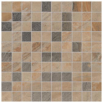 Ergon CornerStone Керамогранит 30x30x0.95см, универсальная, неглазурованный, цвет: Mosaico Slate Multicolor
