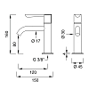 CEA Design LUTEZIA Смеситель для раковины, 1 отв., цвет: нержавеющая сталь