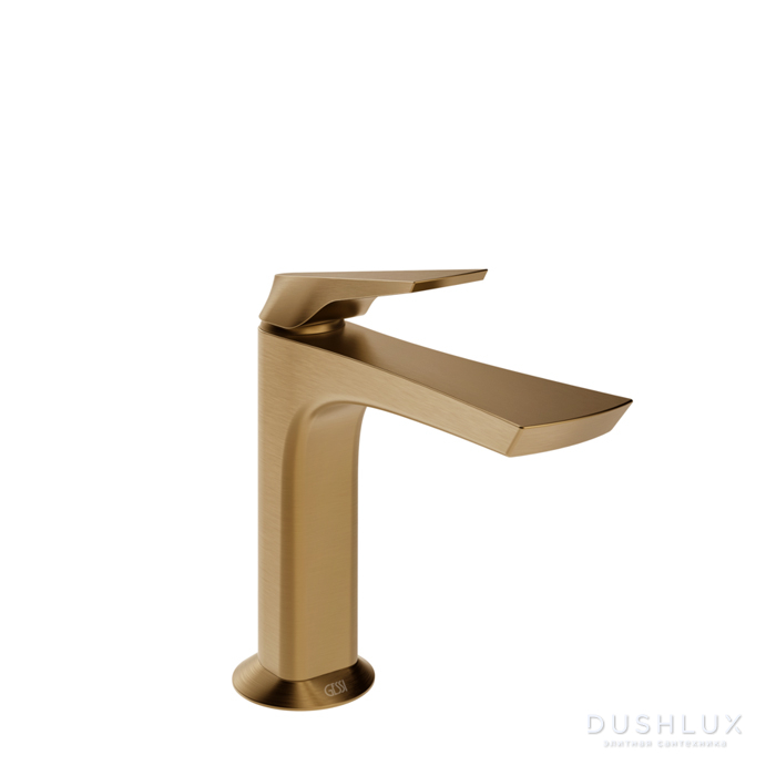 Фото Gessi Ventaglio Смеситель для раковины, 1 отв., с донным клапаном "Stop&Go", цвет: Warm Bronze Br PVD