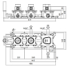 Paffoni Modular Box Встраиваемая часть термостата для MDE000.., 2 выход, для подключение комлекта с ручным душем