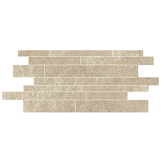 Lea Ceramiche Cliffstone Керамогранит 30x60см, универсальный, неглазурованный, мозаика muretto, цвет: beige madeira/полуполированный