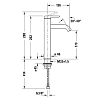 Duravit C.1 Смеситель для раковины, высокий, 1 отв., излив 136 мм, цвет: хром