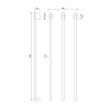 CEA Design EQUILIBRIO Полотенцесушитель 106см, электрический, 3 трубки, цвет: нержавеющая сталь