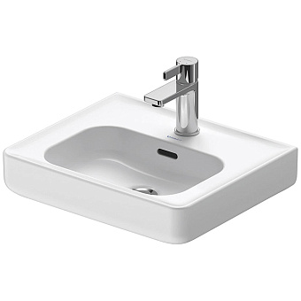 Duravit Soleil by Starck Раковина 45x38x13 см, подвесная, 1 отв., с переливом, WonderGliss, цвет: белый