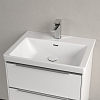 Villeroy&Boch Subway 3.0 Раковина 60х47х16.5см., 1 отв., подвесная, с антигрязевым покрытием CeramicPlus, с переливом, цвет: альпийский белый