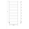 Secado Корсико Grado Полотенцесушитель 60x120 см, электрический, цвет: черный матовый