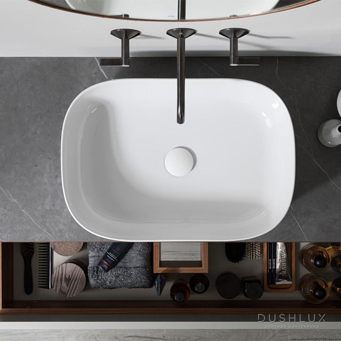 Noken Slender Раковина 49x40 см, без отв., на столешницу, без слива ...