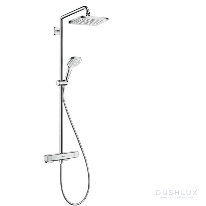 Фото Hansgrohe Croma E 280 1jet Душевая система Showerpipe с термостатом для душа, цвет: хром