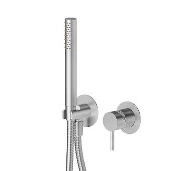 Newform X-Steel 316 Смеситель для душа, встраиваемый, с ручным душем и шлангом 150см., цвет: нержавеющая сталь