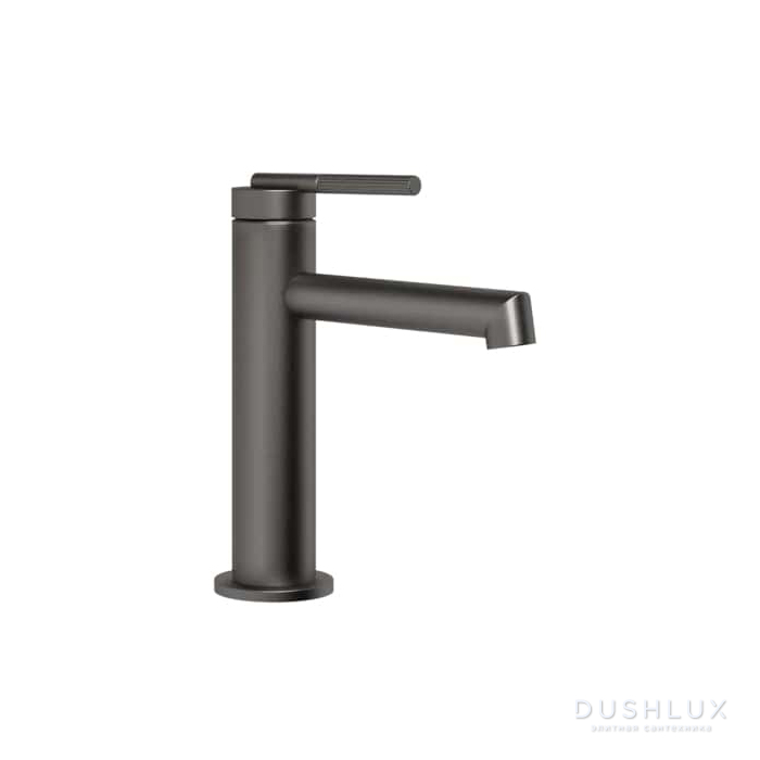 Фото Gessi Ingranaggio Смеситель для раковины, с соединительными шлангами, цвет: Black Metal Brushed PVD