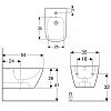 Geberit Smyle Square Биде подвесное 35х54см., 1 отв., цвет: белый